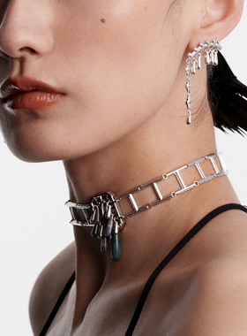 chunran女款云梯流苏锁骨项链