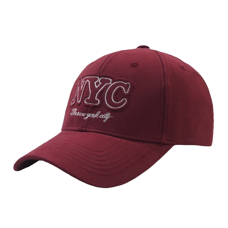 帽子女夏季新款字母NYC刺绣硬顶棒球帽韩版潮大头围防晒鸭舌帽男 - 图3