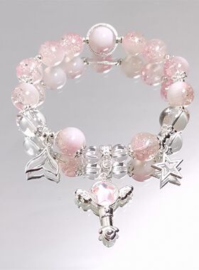 2026新款爆花水晶手链女ins森系炫彩魔法棒超仙百搭学生闺蜜手串