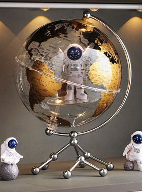 地球仪创意摆件小夜灯轻奢高档电视柜酒柜办公室装饰男孩生日礼物