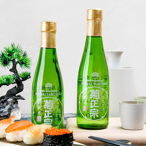 菊正宗纯米清酒300ml冷酒樽酒日本原装进口酒洋酒两瓶组合装清酒 - 图1