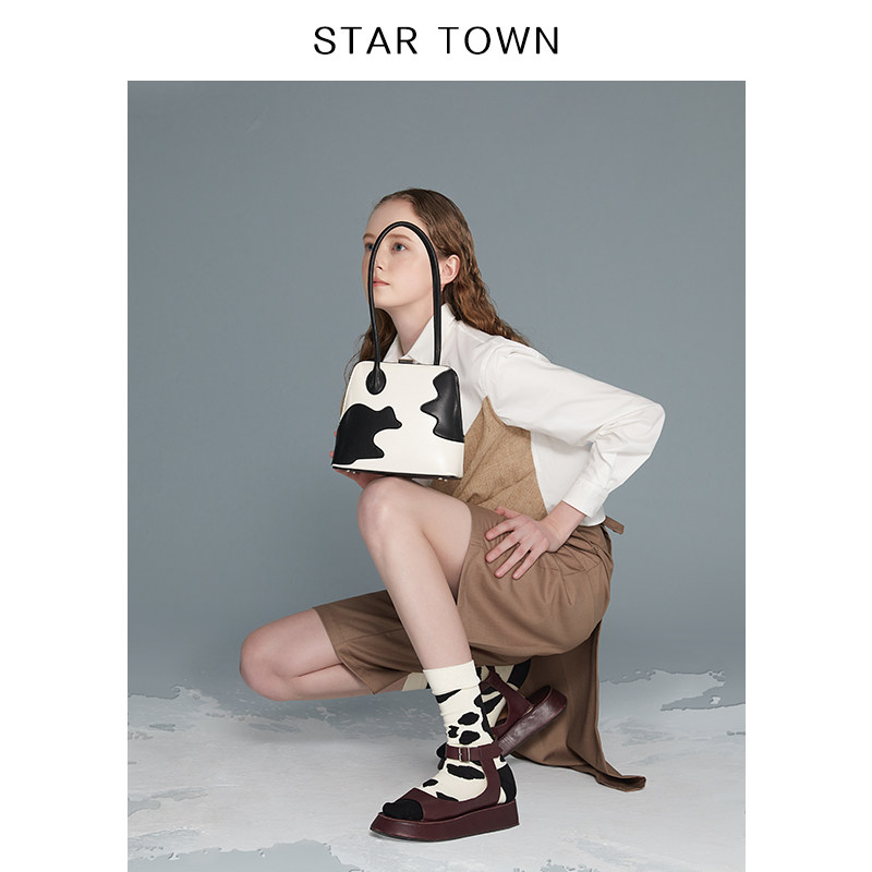 startown小众原创设计奶牛包斜挎包 startown女士包袋
