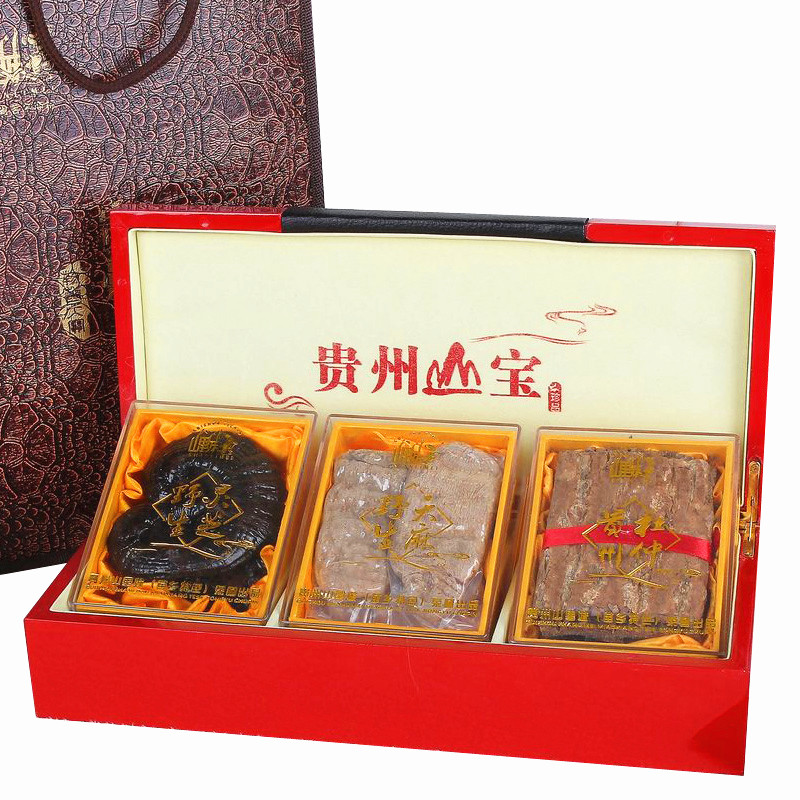 山里妹贵州三宝包邮灵芝300gx1盒 山里妹杜仲