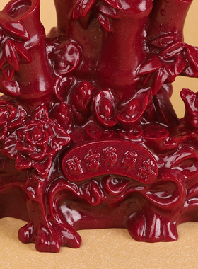 紫金砂节节高升富贵招财树摆件