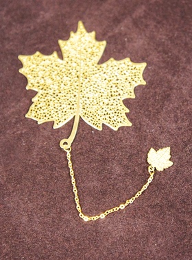 创意树叶叶脉金属书签镂空黄铜书签创意文创礼品中国风古典书签