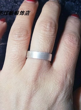 纯银999闭口指环光面磨砂