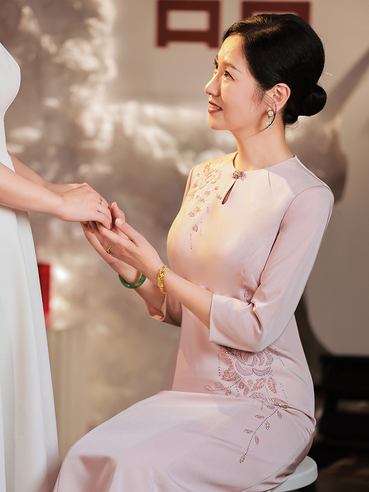 中年妈妈装婚宴会优雅高端结婚礼服 安婷妮菲服饰旗袍