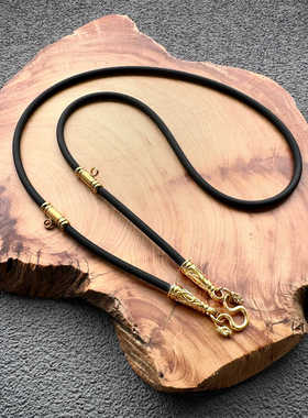 负离子矽胶亲肤舒适硅胶钛钢不掉色电镀砂金泰国佛牌链子4mm防水