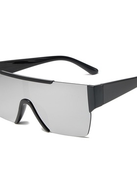 8087新款跨境连体片大框太阳镜 欧美潮流INS走秀款渐变色男女款镜