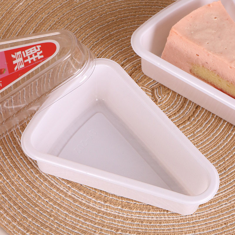 拼图三角形蛋糕切块慕斯包装盒6寸8寸切角提拉米苏草莓蛋糕打包盒 - 图1