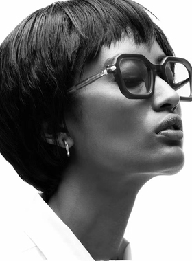 个性油画色UV400六边形英伦眼镜