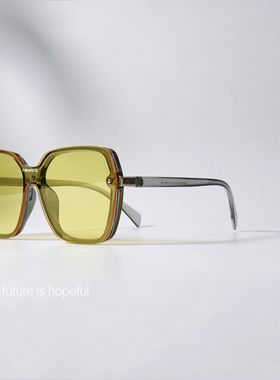 荧光绿色连体一片式UV400墨镜