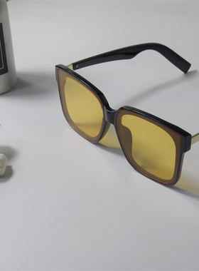 韩版中性gm黑框黄片国潮太阳眼镜