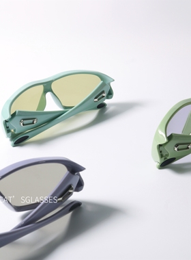 牛油果绿大框UV400防晒太阳镜