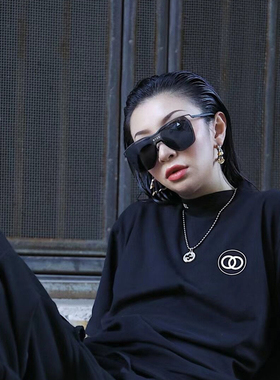 悬浮感无框双层一片式UV400墨镜