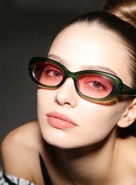 椭圆猫眼UV400防晒可配近视墨镜