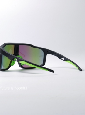 撞色设计炫彩反光UV400骑行墨镜