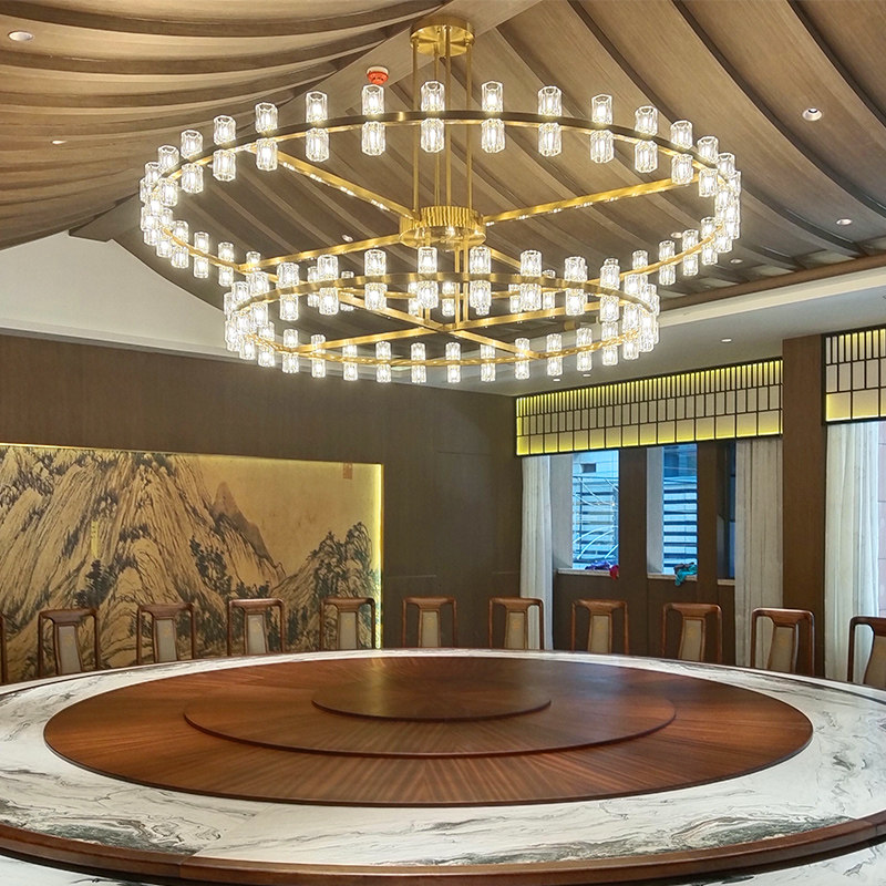 现代简约包厢吊灯酒店大堂餐厅高档包间别墅客厅圆形玻璃水晶灯具,淘宝优惠券,粉丝福利购,淘宝优惠卷