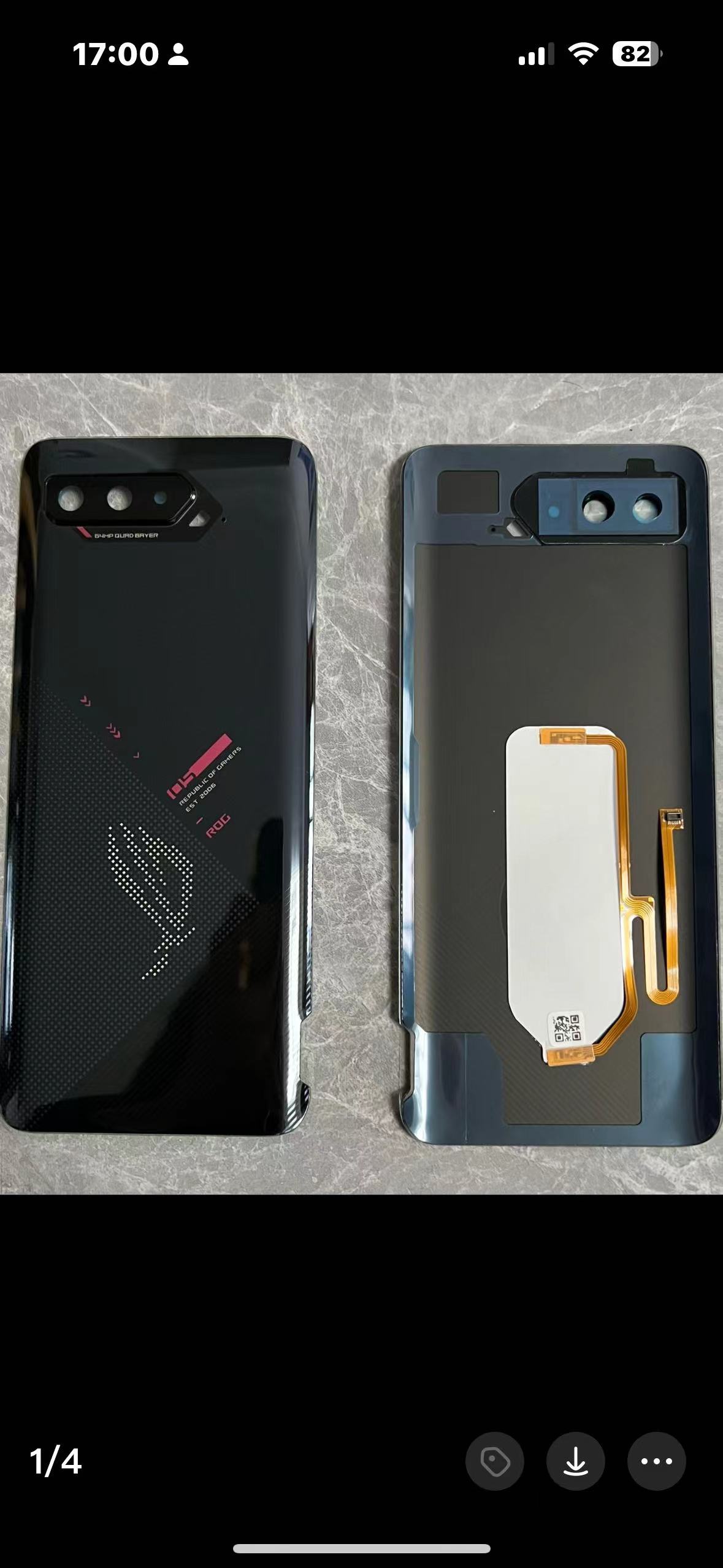 3c后盖适用于华硕败家之眼rog5原装电池后盖 rog5s 玻璃后盖灯排 - 图0