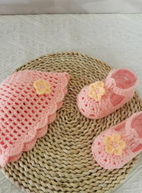 孕期手工diy婴儿凉鞋帽子