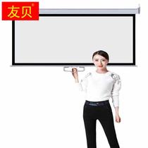 Hand self-locking curtain cloth projection for home HD projection curtain cloth hand projector cloth curtain cloth manual projection cloth