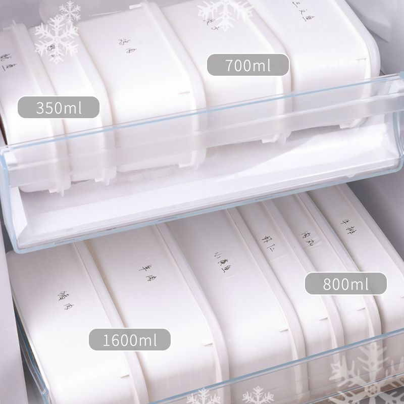 日本进口保鲜盒食品级冰箱冷冻肉分装密封盒子饭盒一周备菜收纳盒