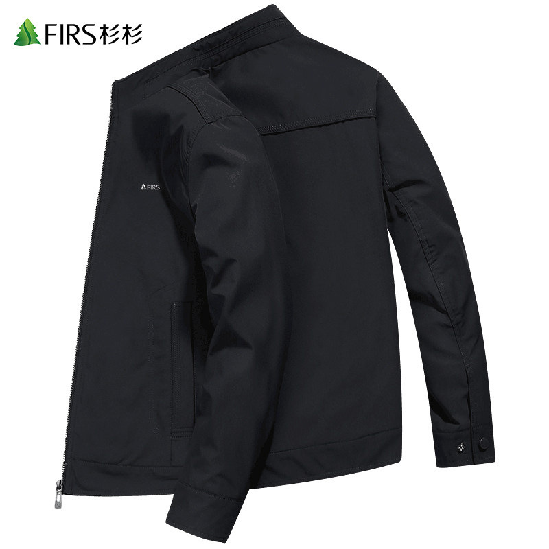 杉杉男装爸爸秋装2020春秋新款夹克 杉杉夹克