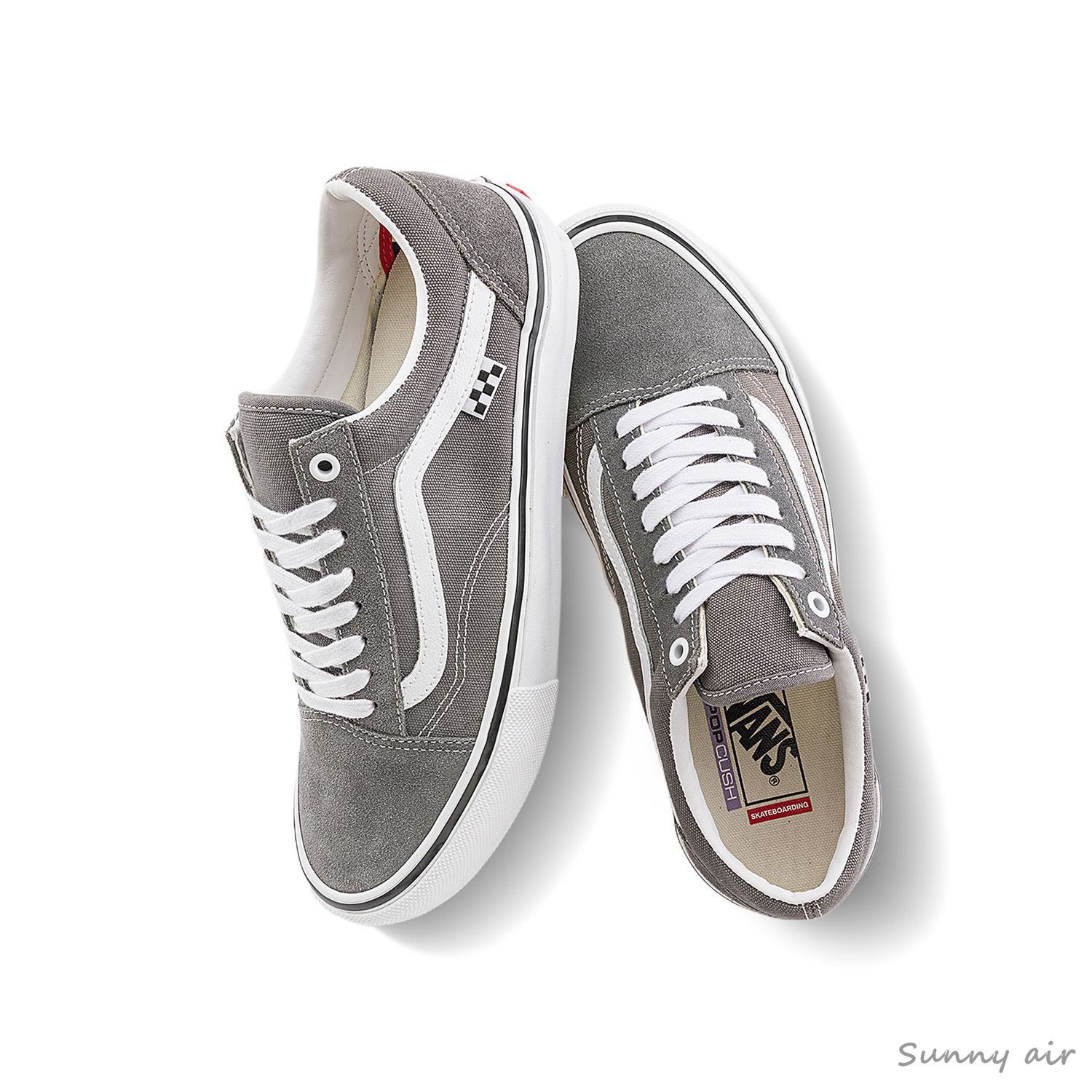 Sunny现货 VANS灰色SKATE OLD SKOOL低帮专业滑板鞋VN0A5FCB1N6,淘宝优惠券,粉丝福利购,淘宝优惠卷