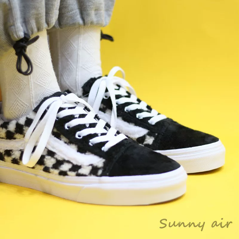Солнечное место Vans осень и зима новое бархатное доска клетчатый
