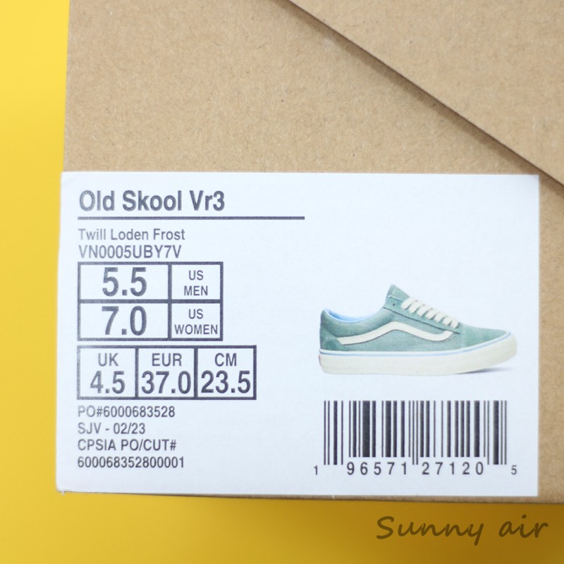 Sunny现货 VANS环保系列OLD SKOOL VR3绿色低帮板鞋VN0005UBY7V - 图3