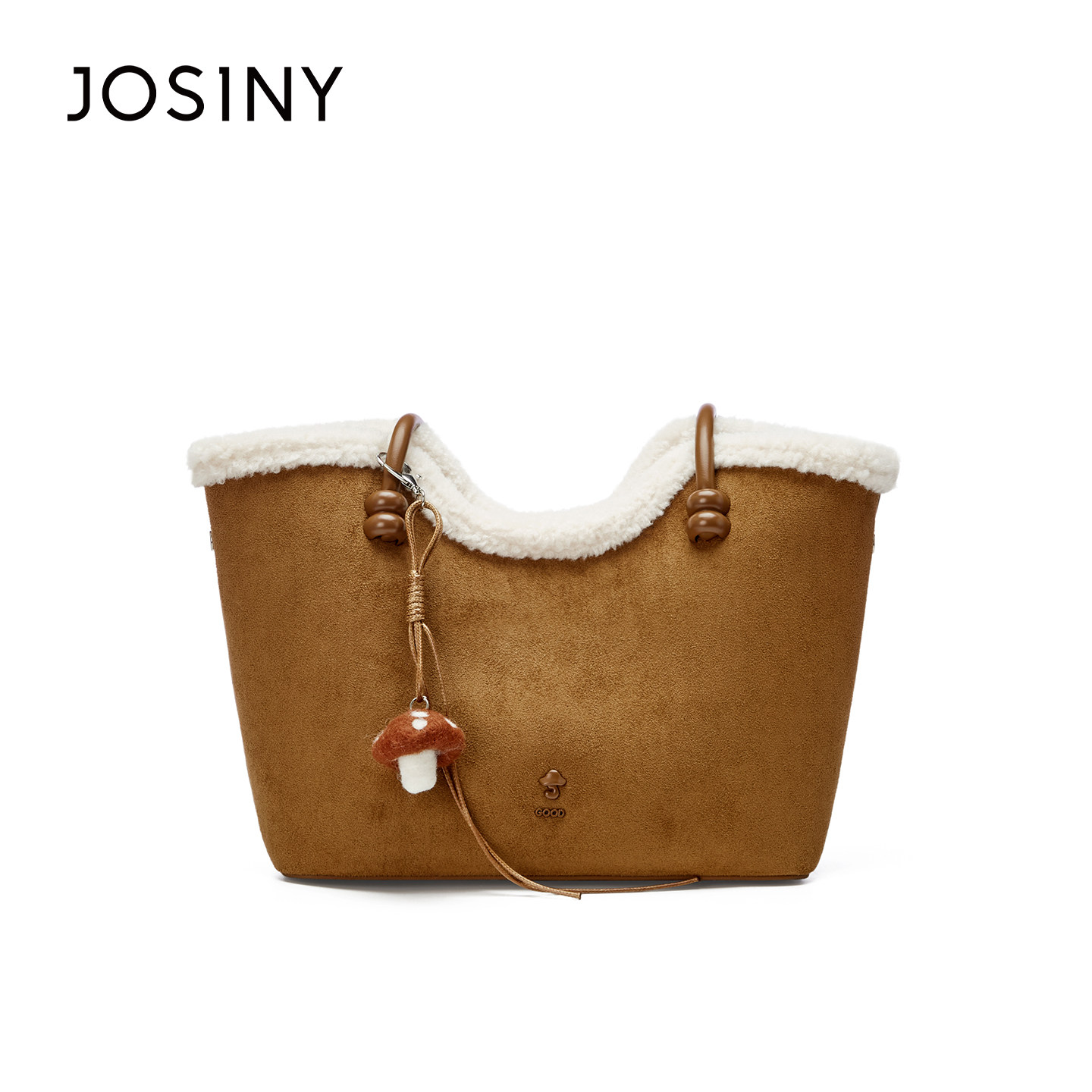 卓诗尼大容量手提托特包女款2025新款单肩轻奢绒面包包百搭水桶包,淘宝优惠券,粉丝福利购,淘宝优惠卷