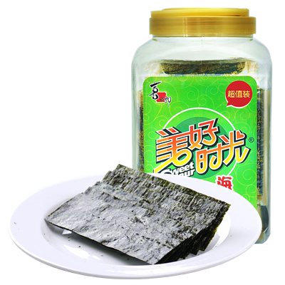 喜之郎美好时光海苔原味75g桶装寿司紫菜包拌饭儿童零食海苔即食 虎窝淘