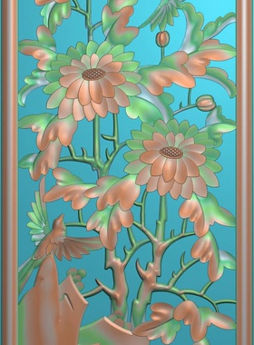 精雕图梅兰菊竹  梅兰竹菊好  花鸟东阳木雕工艺品挂屏扫描精雕图