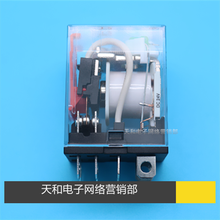 一佳电磁继电器 YJ2N-LY带灯2开2闭大8脚 10A DC12V24VAC220V-图0