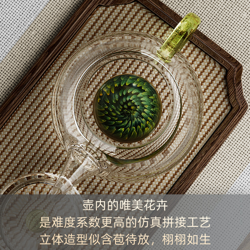 金灶GD-011手工全玻璃泡茶壶耐高温功夫茶壶冲茶壶绿茶泡茶器家用-图0