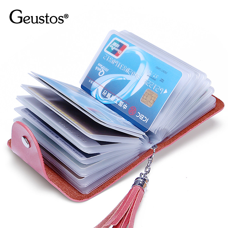 女式放卡的真牛皮男士多卡位小皮套 geustos卡包