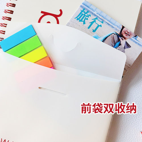 FolderMate富美高Read me怪可爱表情双线圈记事本子前袋笔记本A5/A6/B5易撕双螺旋左翻本办公开会70页创意本 - 图3