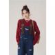 Free shipping insurance! Heavy embroidered jeans overalls