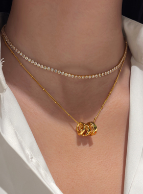 小蛮腰路路通吊坠毛衣项链