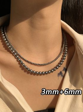 大溪地黑色珍珠项链女