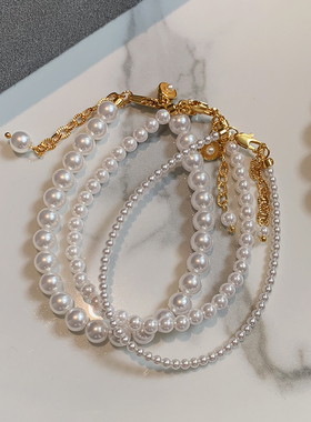 施家华子珍珠极手链女