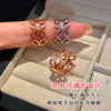 GOOYNN Guyan open four-leaf clover flower ring ring