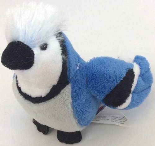 （代购）加拿大ganz仿真冠蓝鸦blue jay毛绒玩具公仔 - 图1