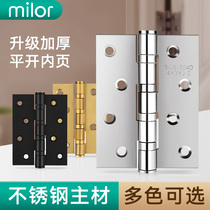 Stainless steel folding hardware large full door hinge wooden door primary-secondary 4-inch 5-inch bearing hinge flat open gate synthetic leaf room