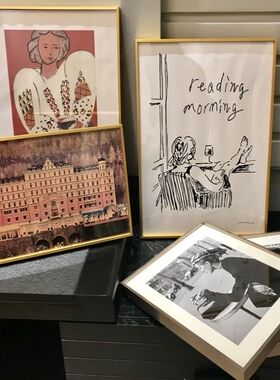 现代简约装饰画框北欧风格细边相框海报框广告框ins风装裱框定制