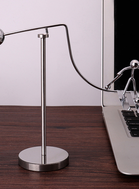 金属不倒翁小摆件平衡旋转小铁人