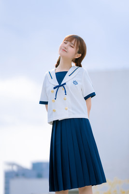 现货 放学后航海少女正统夏服jk制服套装原创短袖海军风水手服 虎窝淘