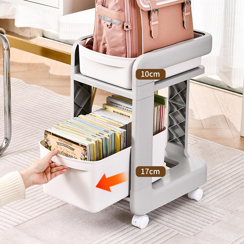 书包置物架可移动书架书本籍书桌收纳架神器家用放书包桌下收纳柜 - 图2