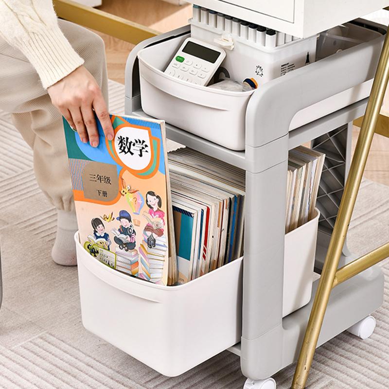 书包置物架可移动书架书本籍书桌收纳架神器家用放书包桌下收纳柜 - 图1