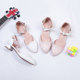 Girls Baotou sandals 8 white 10 high heels 15 years old